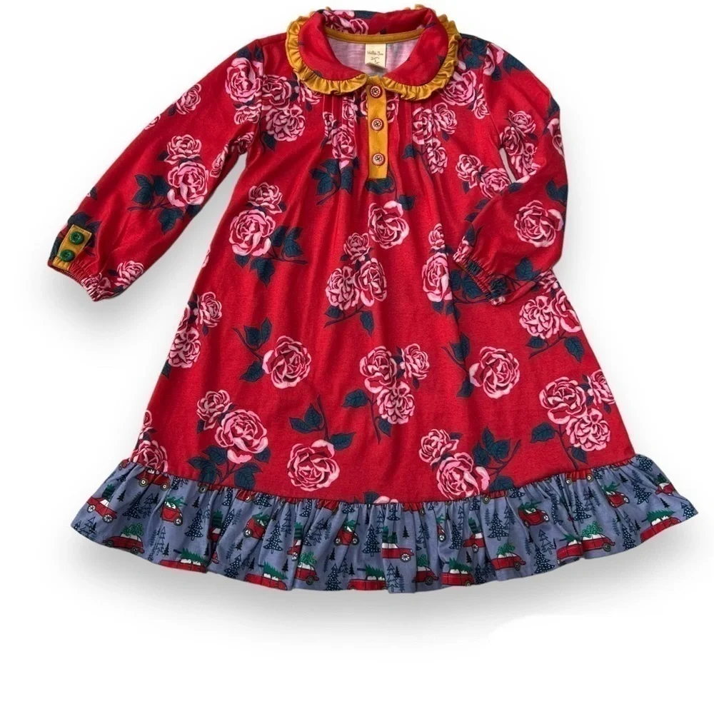 Matilda Jane Girls Size 2 Sleepyhead PJ Nightgown Choose Your Own Path Christmas